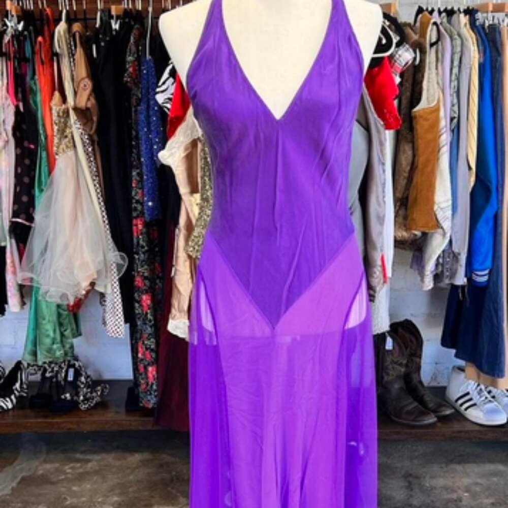 100% Silk Purple Victoria's Secret Slip Dress
